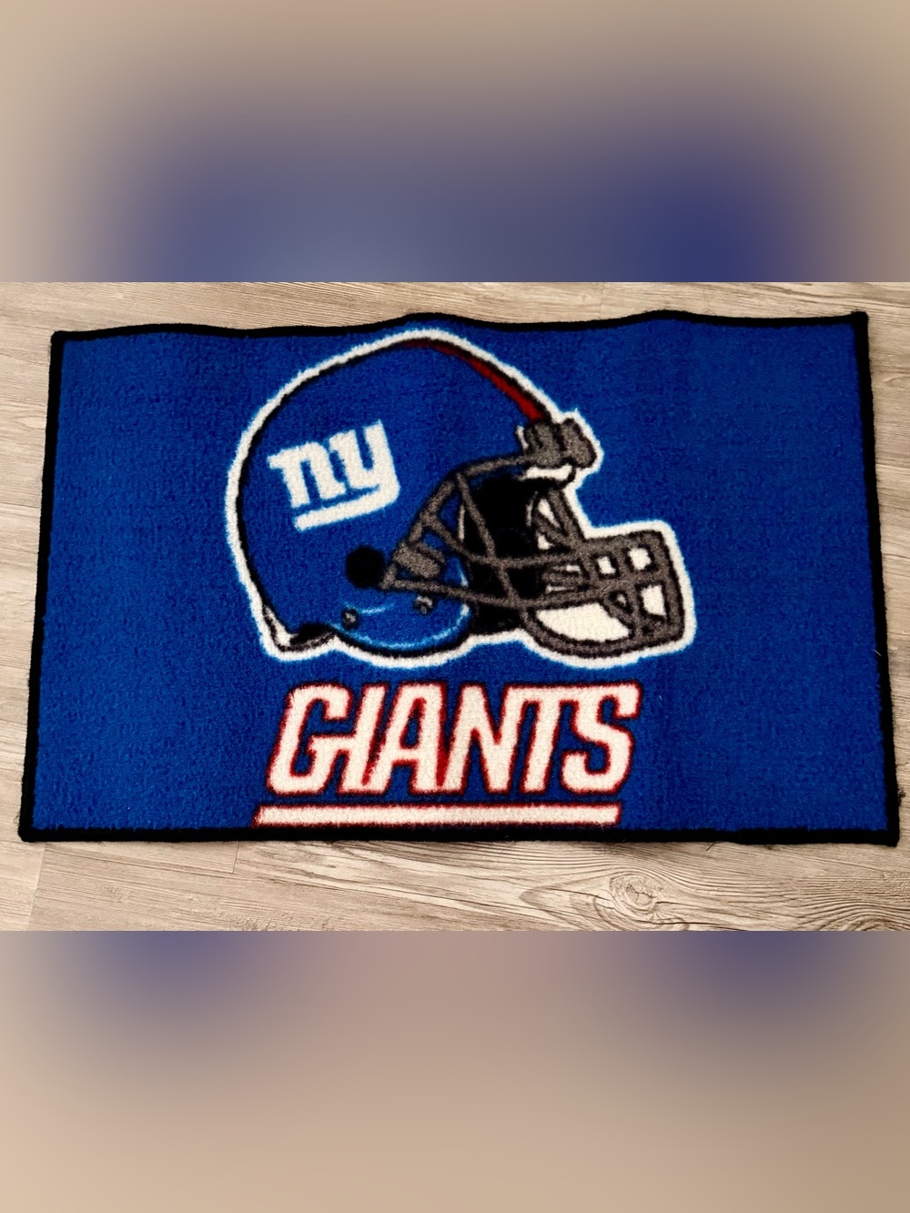 NY Giants Official Blue Team Logo Door Mat